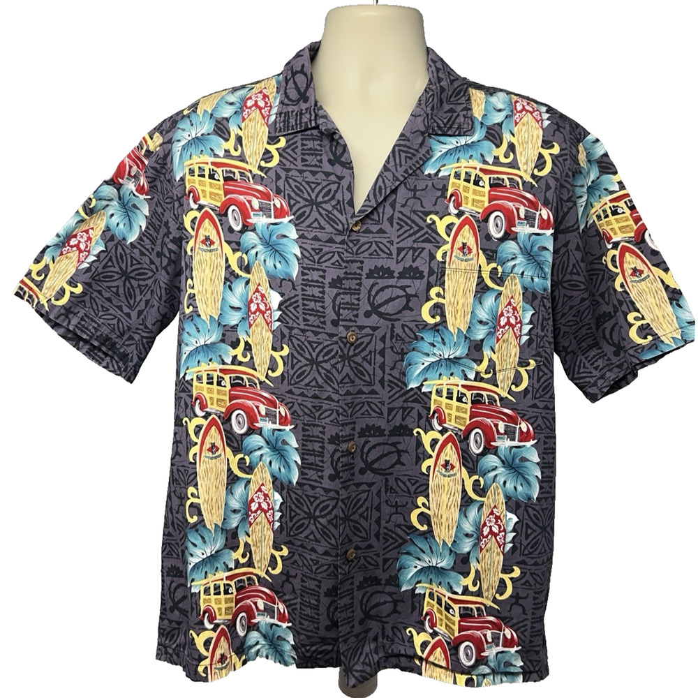 Winnie Fashion Vintage Hawaiian Aloha Button Up Shirt Mens XL Pocket USA Cotton